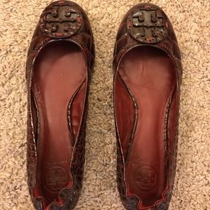 Tory Burch Reva Burgundy Flats